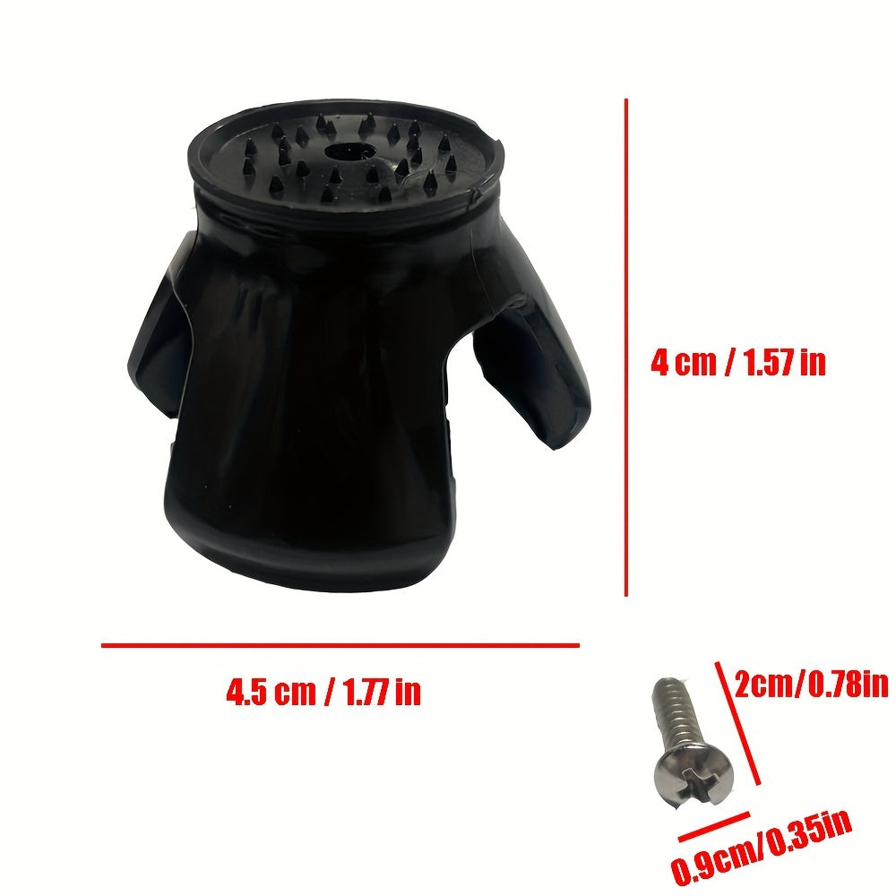 Black rubber and zinc alloy golf ball grabber putter attachment with stainless steel screw. — view 4