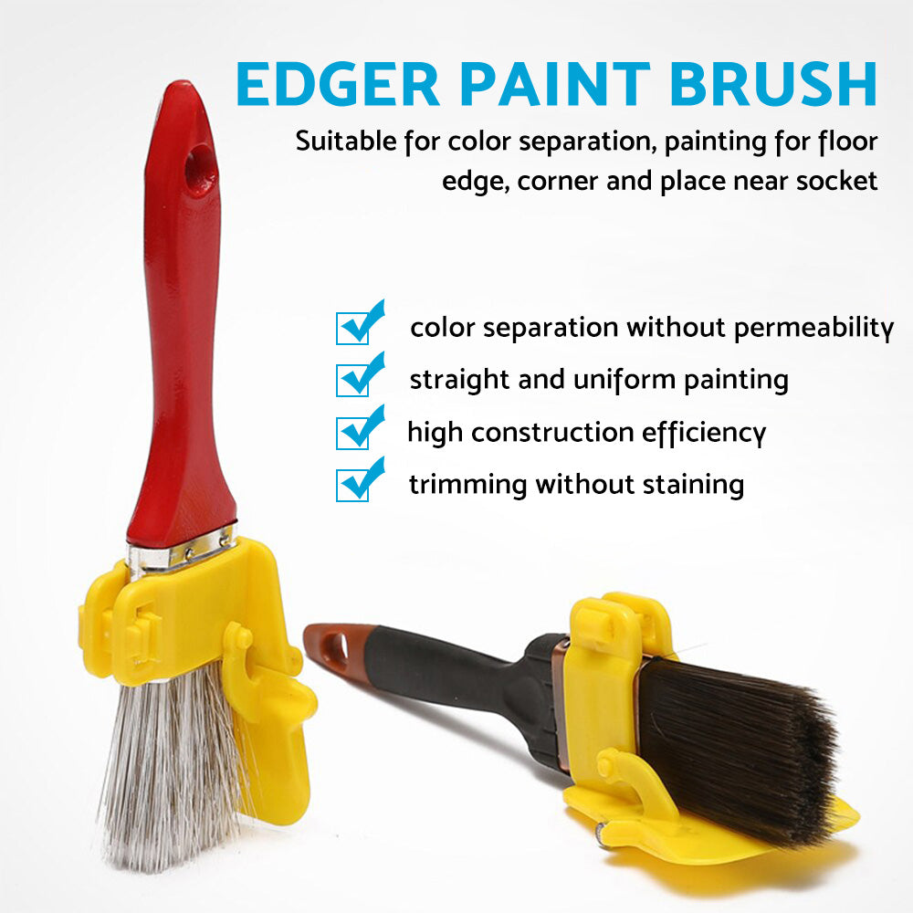 Professional paint edger brush with a wooden handle and PET bristles for trimming — view 5