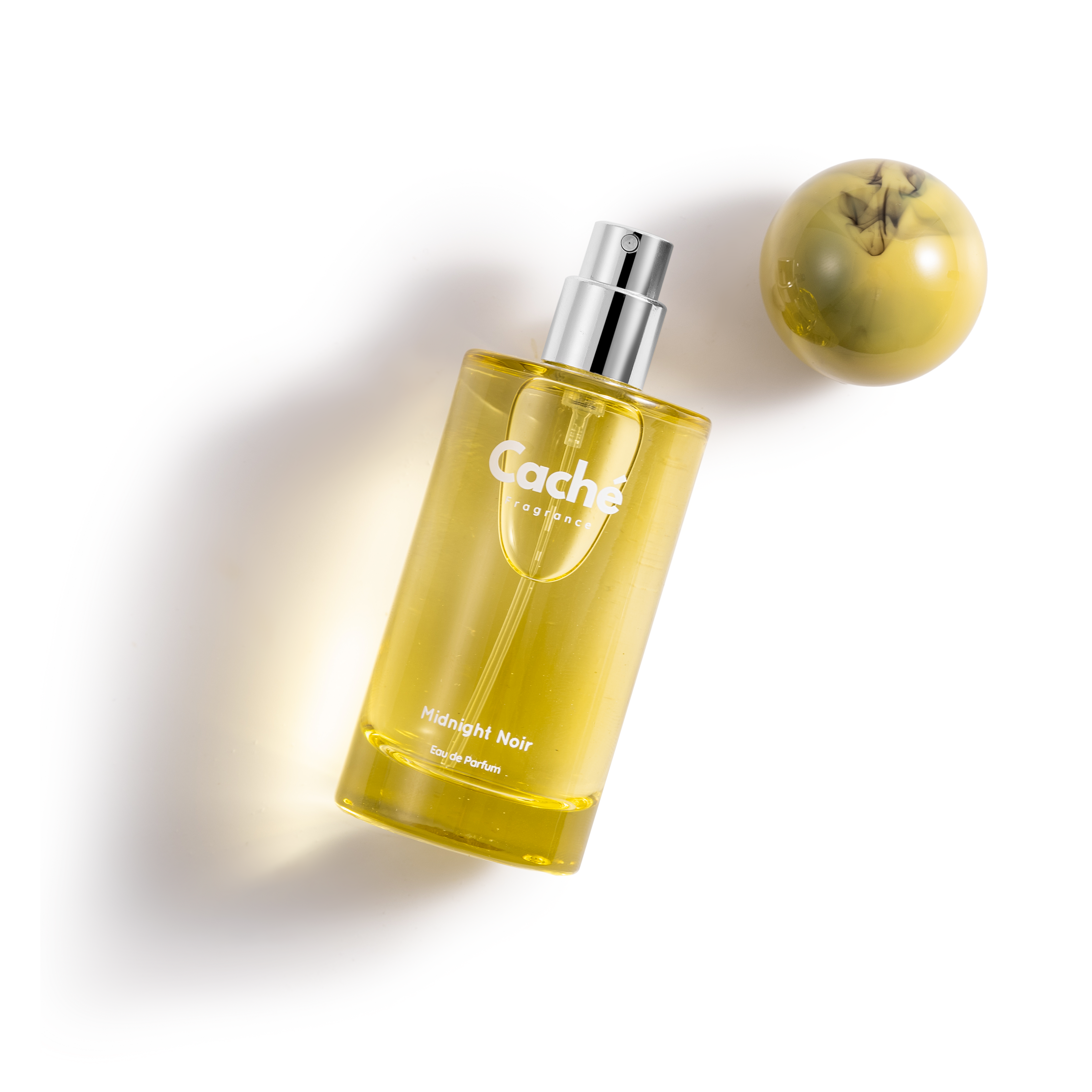 Caché Midnight Noir women's eau de parfum 50ml glass spray bottle with dark elegant packaging — view 5