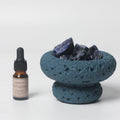 Blue moon shaped luxury fragrance diffuser with The Carribean tropical essential oil bottle