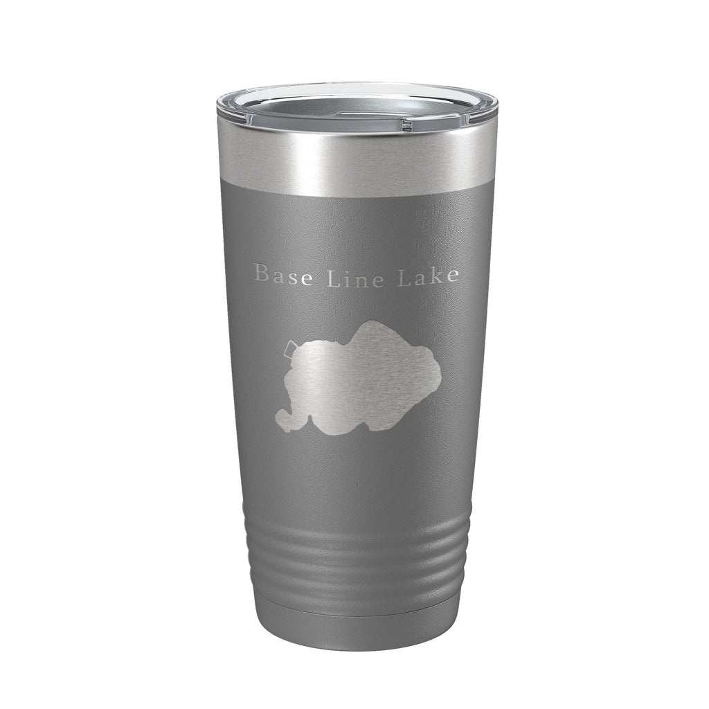 Base Line Lake Map Tumbler Travel Mug Insulated Laser Engraved Coffee Cup Huron River Chain of Lakes Michigan 20 oz-16
