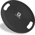 Black non-slip exercise balance board made of durable TPE for core strength training.