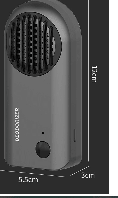 Compact portable ozone car air purifier in modern minimalist lightweight plastic housing — view 4