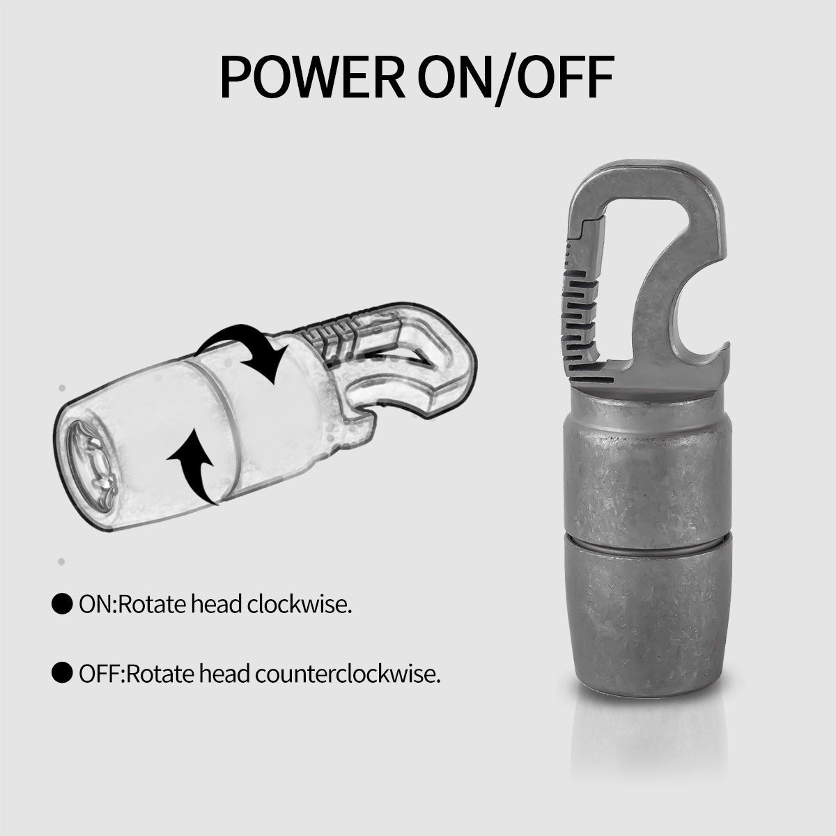 Titanium alloy mini LED keychain flashlight with bottle opener for everyday carry — view 5