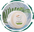 Vegan deodorant cream jar made with natural ingredients like coconut oil and beeswax