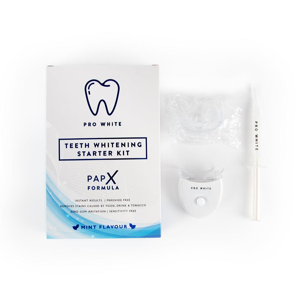 Starter PAP-X teeth whitening kit with LED light, mouth tray, and gel syringe. — view 2