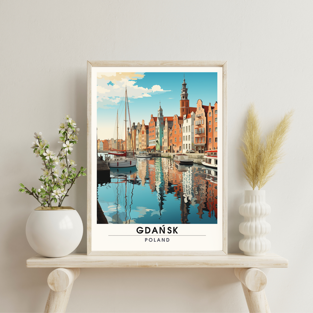 Affiche Gdańsk, Pologne | impression de voyage Gdańsk | Impression Gdańsk-3