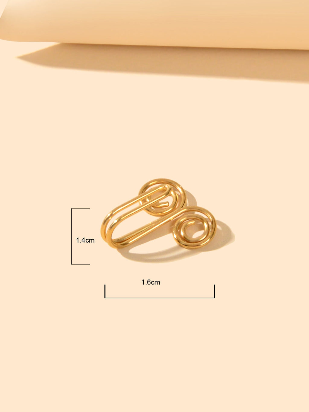 Faux hoop nose ring jewellery in a circular clip on design for a painless faux piercing — view 3