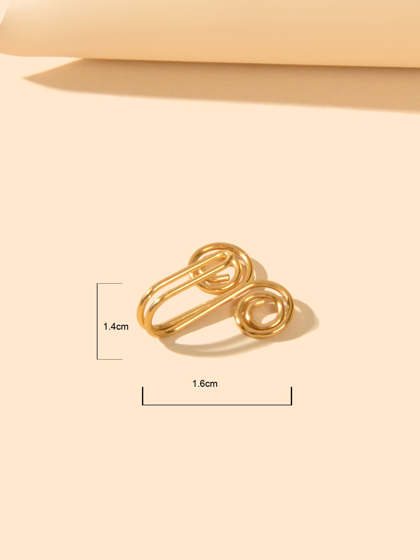 Faux hoop nose ring jewellery in a circular clip on design for a painless faux piercing — view 3