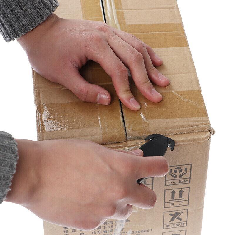 Compact mini utility knife and box cutter letter opener made of plastic and metal — view 4