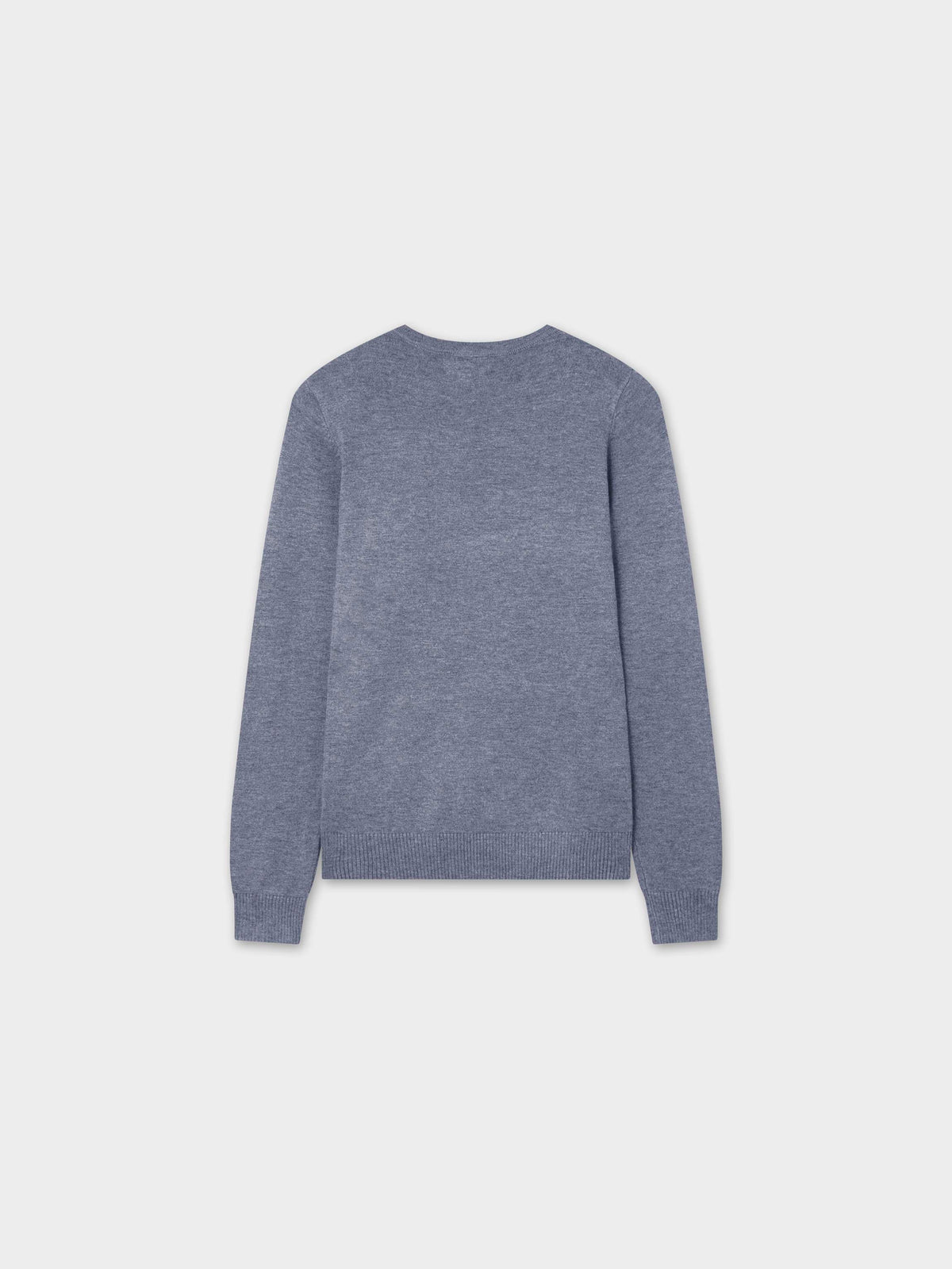 Basic Crew Sweater LS-Heathered Grey-1