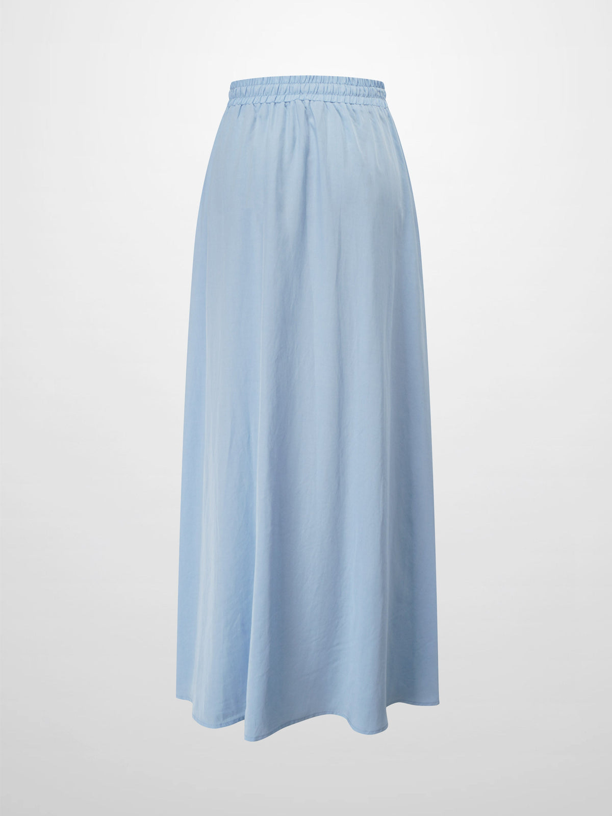 Drawstring Circle Skirt-Light Blue-2