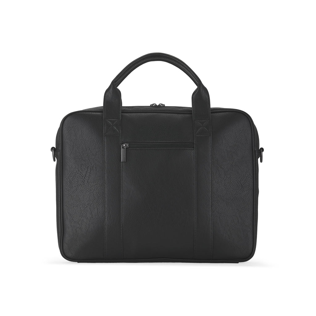 Palermo executive briefcase in premium dark material with top handle, adjustable strap, and sleek hardware — view 4