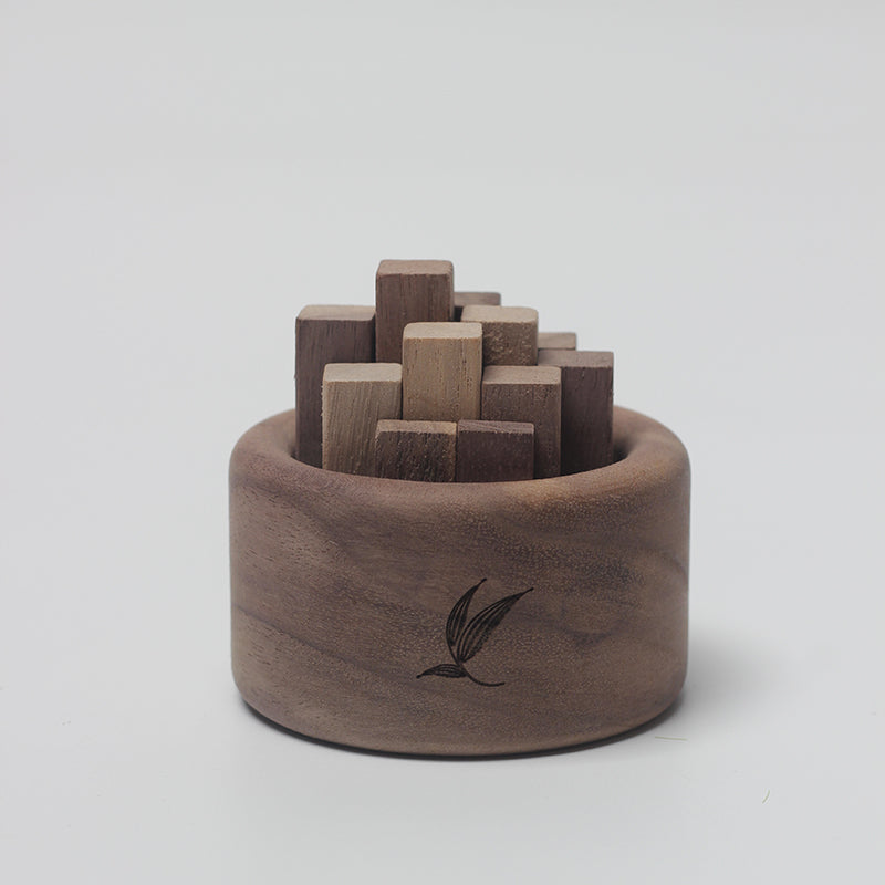 Black walnut wood diffuser for essential oils showcasing rich natural wood grain and sleek minimalist design — view 5