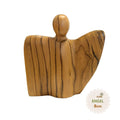 Geflügelte Engel-Figur aus Olivenholz - hergestellt in Bethlehem-0