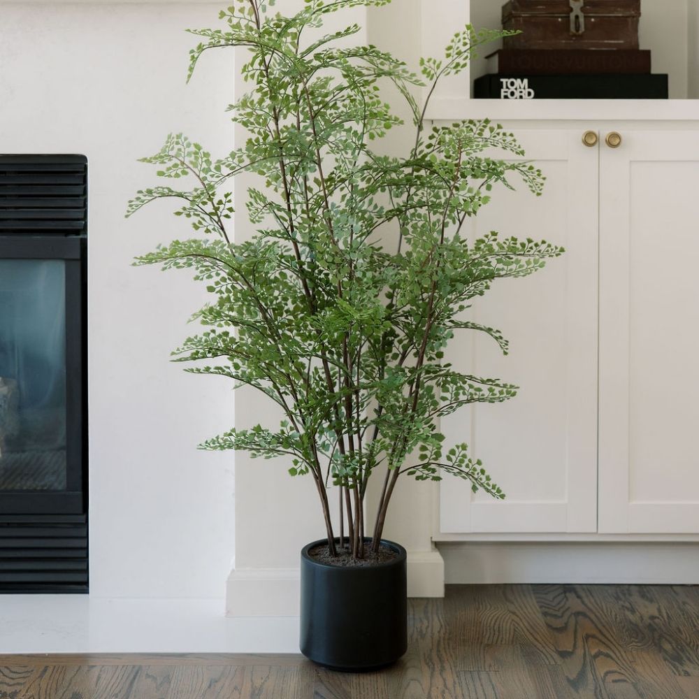 Faux Maidenhair Fern Plant, 48"-4
