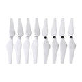 Replacement drone propellers in white PC plastic, featuring four clockwise and four counter-clockwise blades.