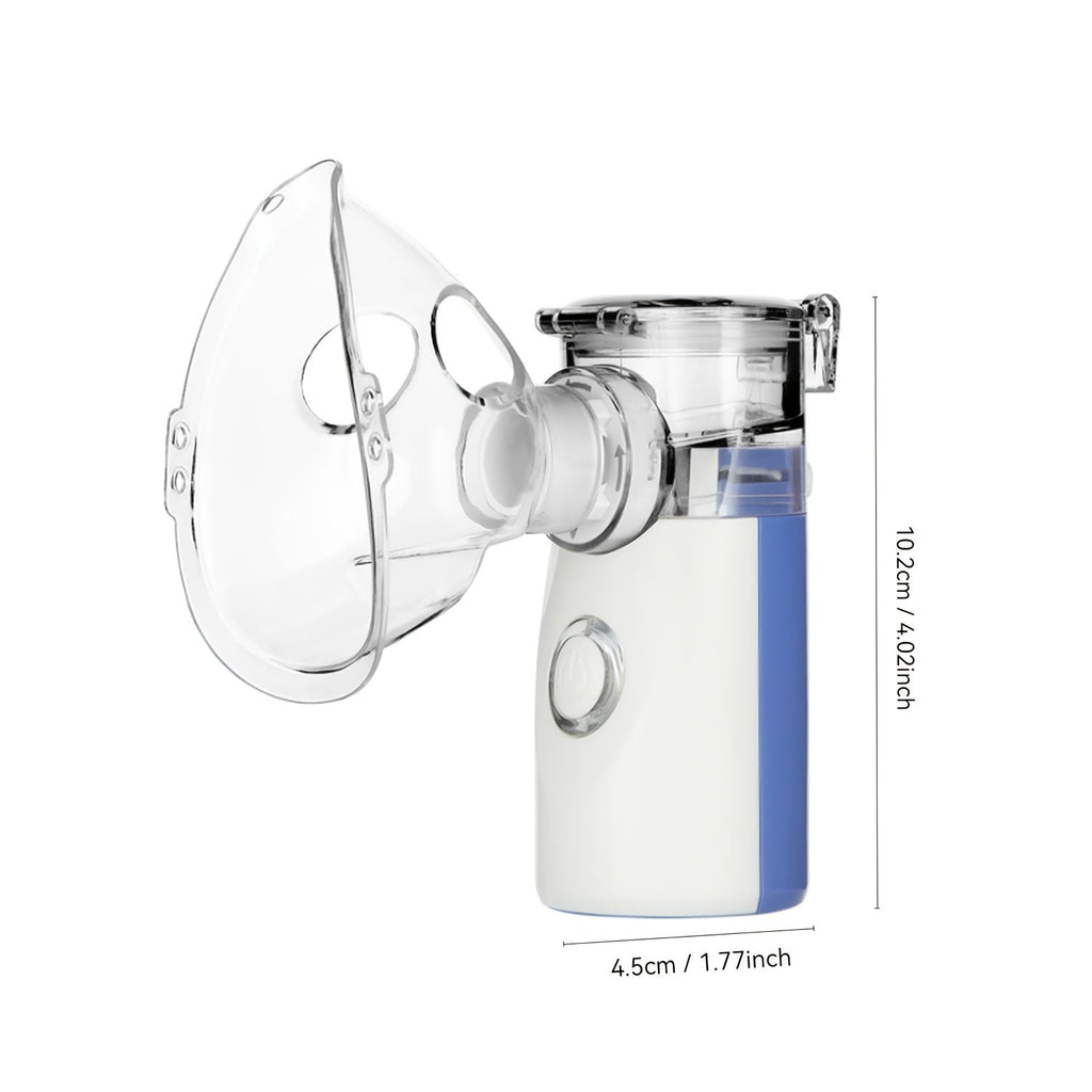 Portable facial steamer and humidifier in blue, featuring compact design and USB charging capability. — view 4