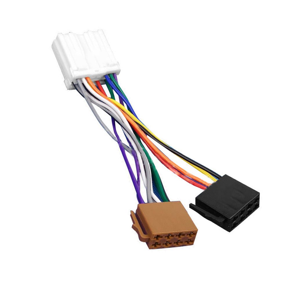 Car stereo wiring harness ISO adapter for Mitsubishi vehicles with pre-stripped cables — view 4