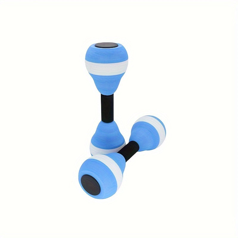 Blue EVA foam aqua fitness barbells for low-impact water resistance training and pool exercises. — view 3