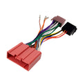 Car stereo wiring harness ISO adapter featuring a durable molded ABS plastic connector and pre-stripped cables