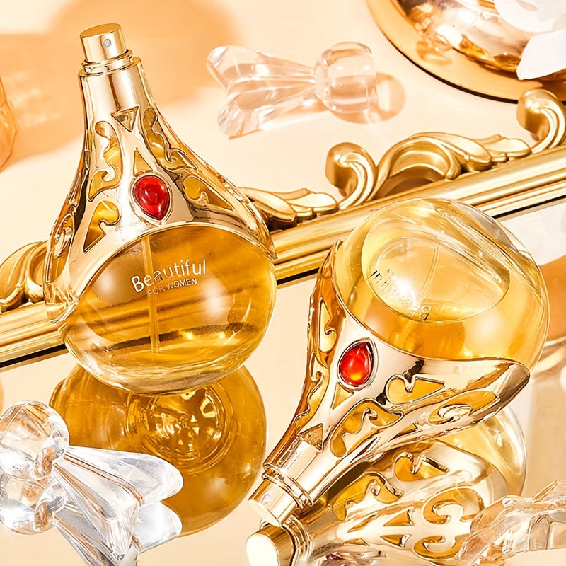 Luxurious golden bottle of floral and citrus women's perfume featuring jasmine and ylang notes. — view 3