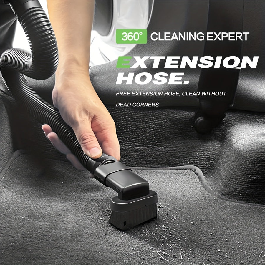 Black cordless handheld vacuum cleaner with crevice tool attachment for home and car cleaning — view 3