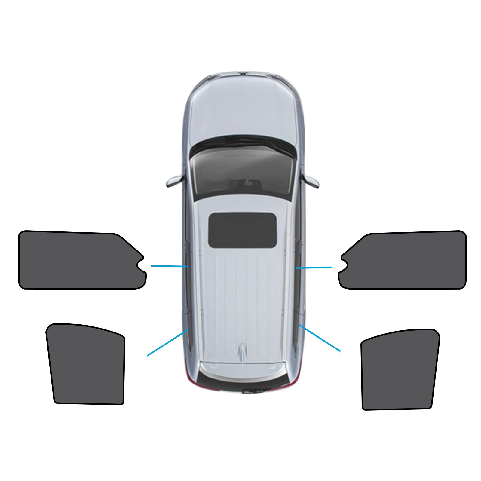 Black magnetic car window shade installed on an LDV G10 vehicle window for UV protection — view 4