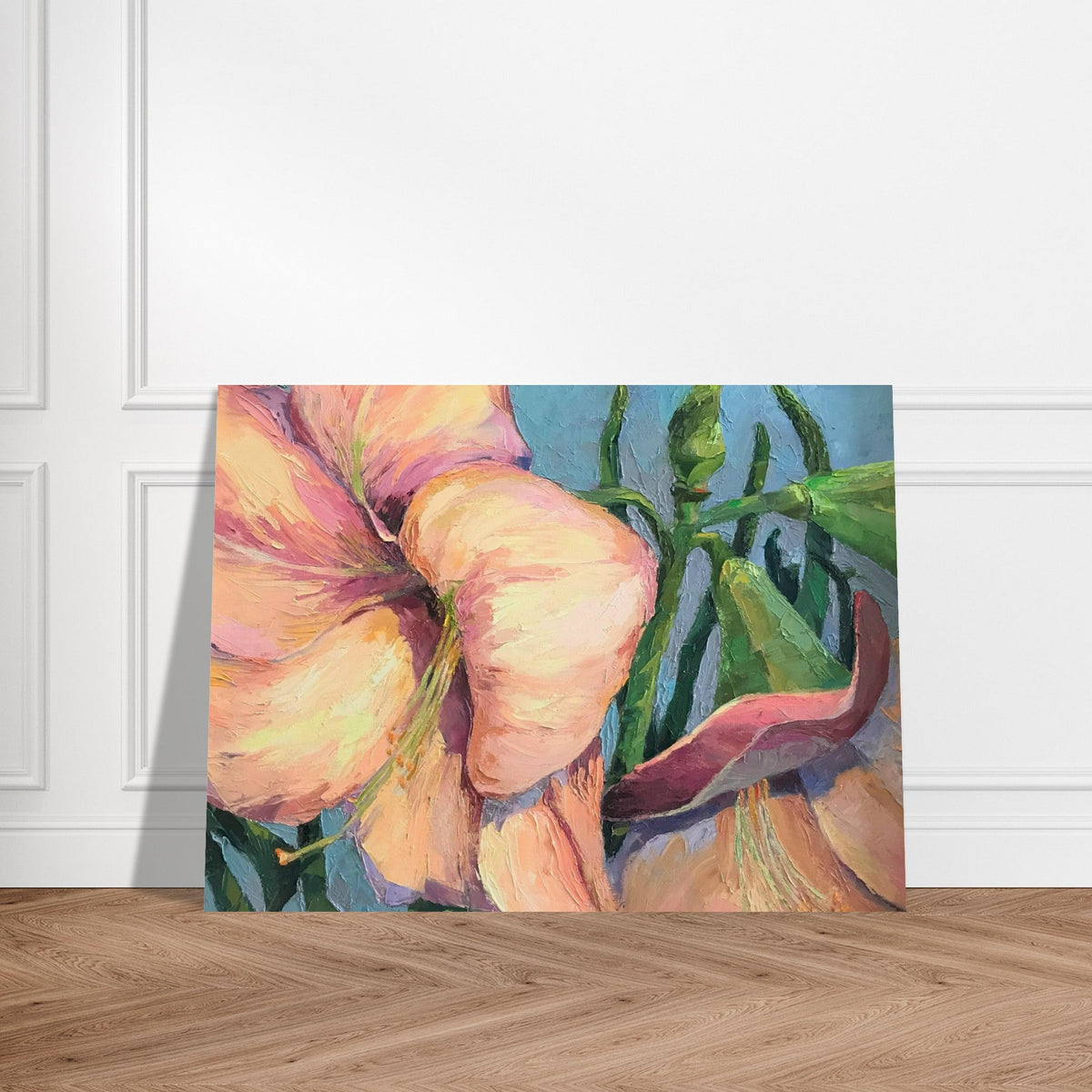 'Amaryllis 2' Floral I 18x24 Museum-Quality Matte Paper Poster | Original Artwork by American Artist Barbara Cleary-4