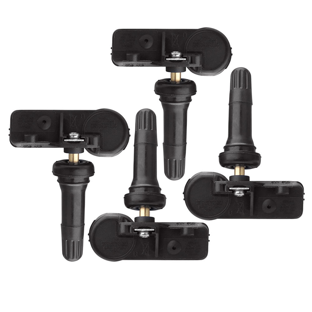 Four pack tire pressure sensors for Jeep vehicles, direct replacement black automotive monitoring components