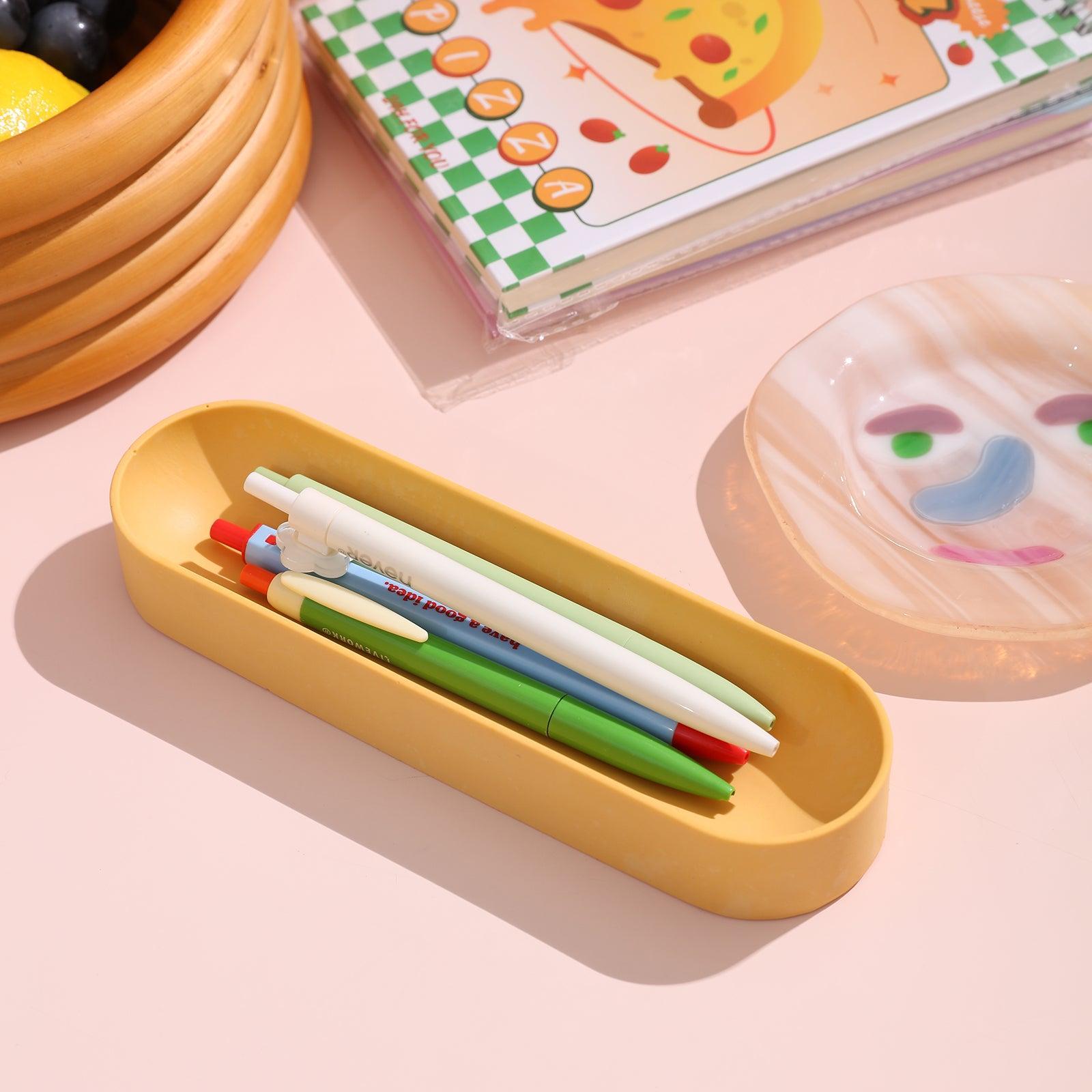 Long shaped pen organizer silicone mold for concrete and plaster casting minimalist desk accessory — view 4