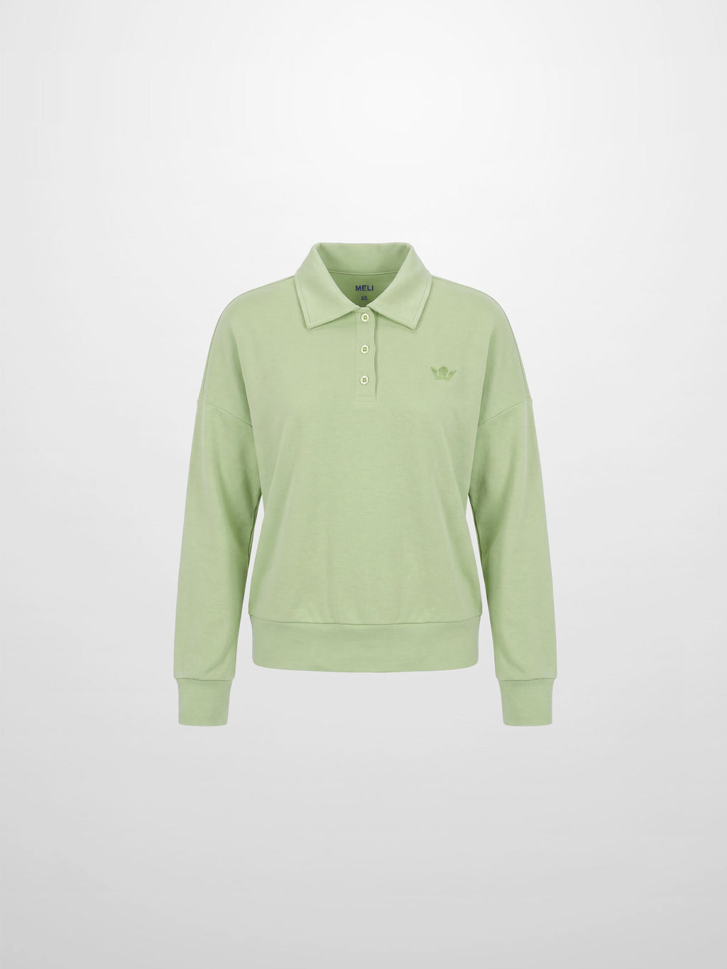 Collared Bomber Tee-Sage-1