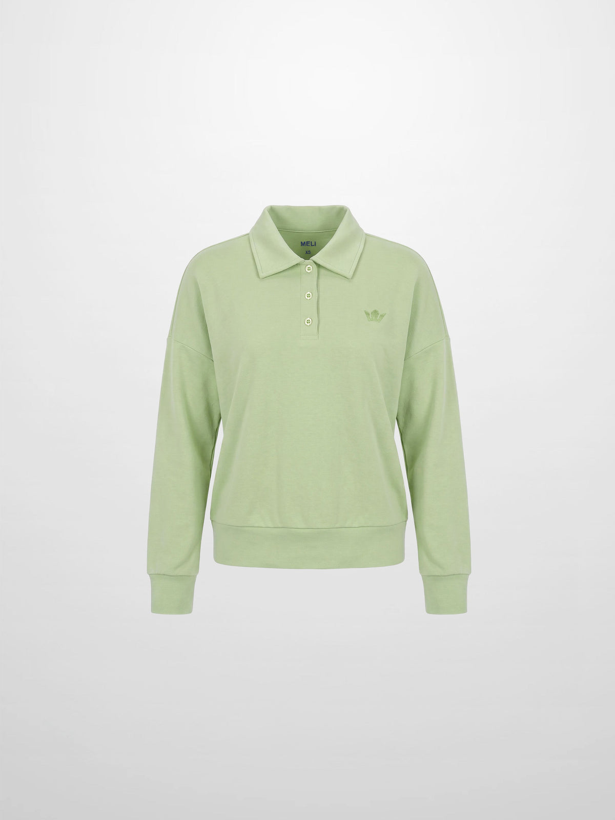 Collared Bomber Tee-Sage-1