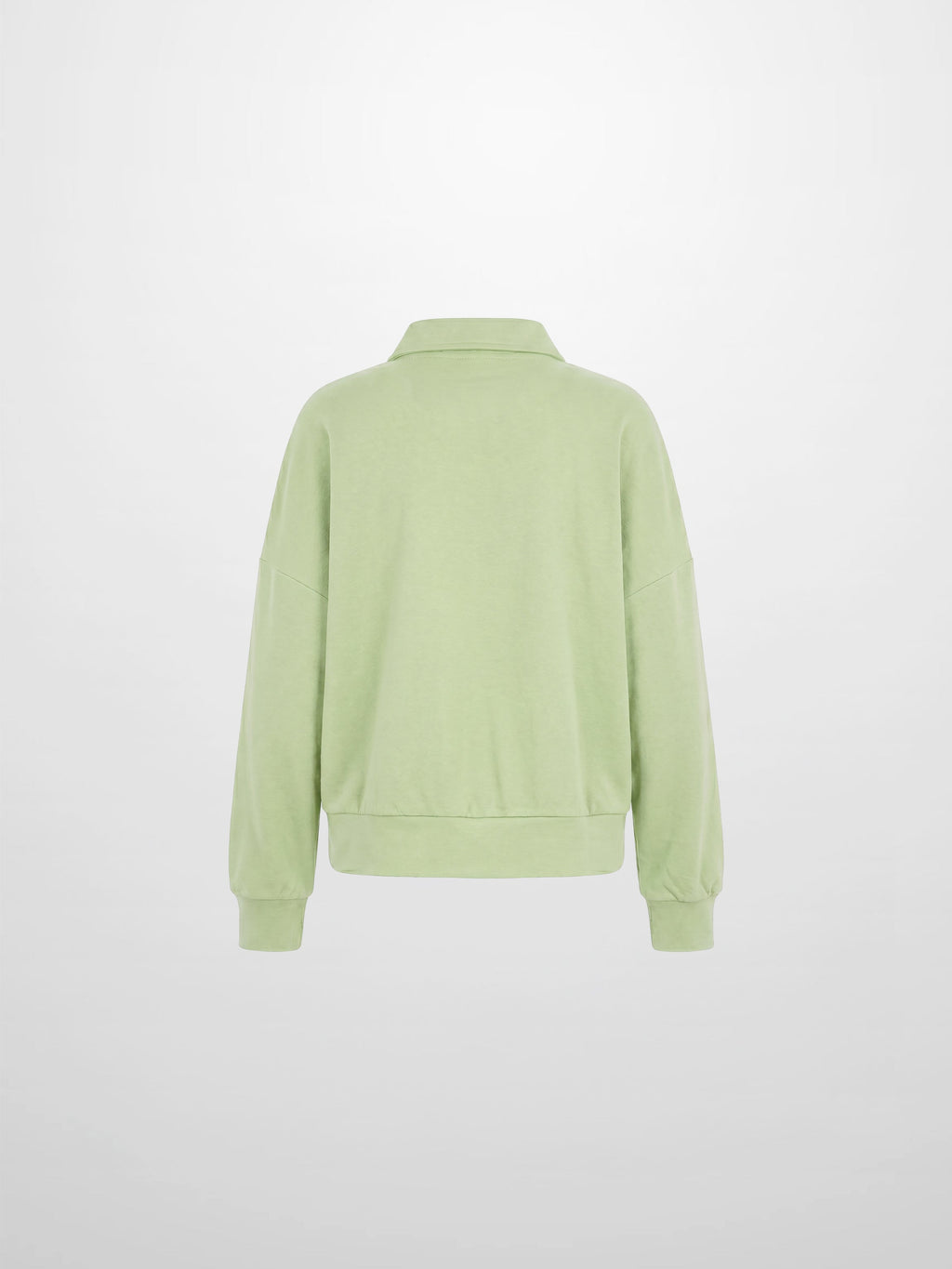 Collared Bomber Tee-Sage-2