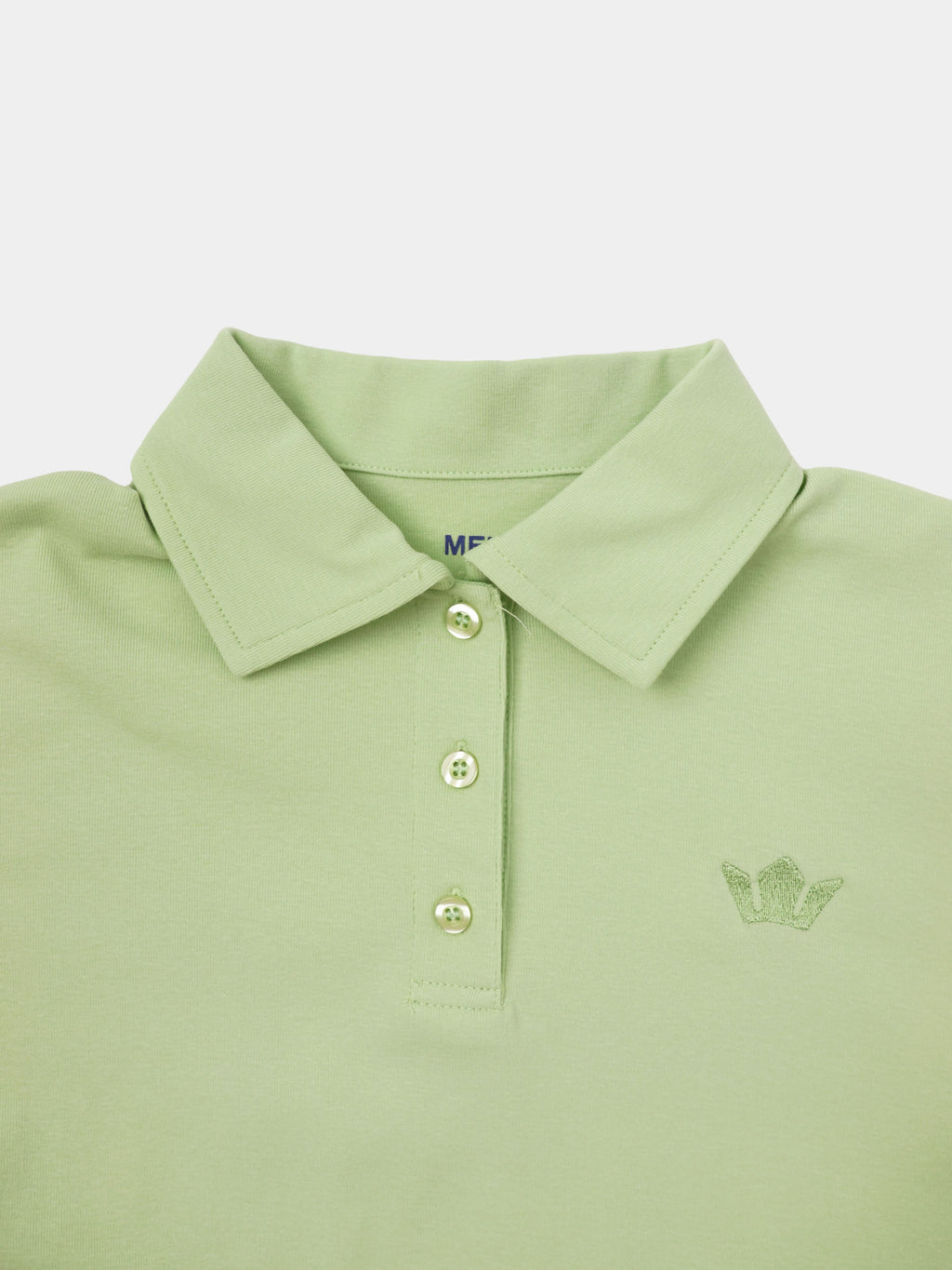 Collared Bomber Tee-Sage-3
