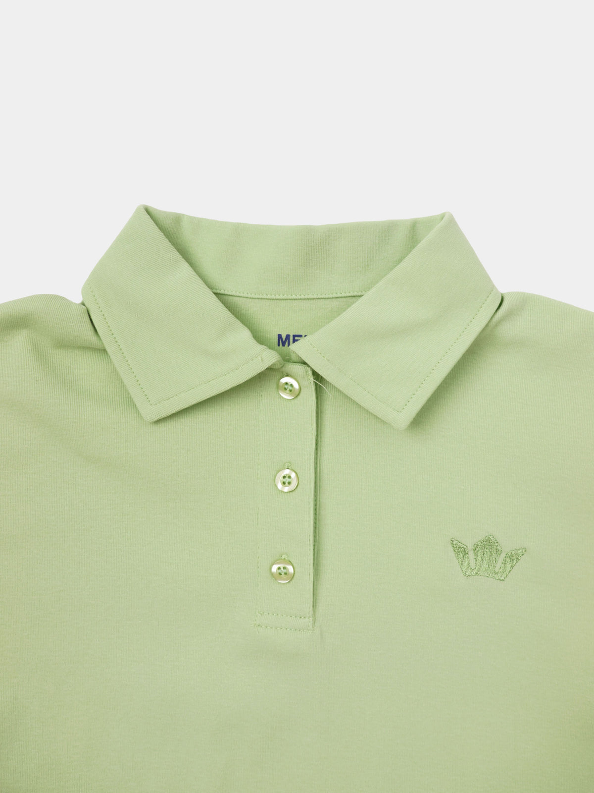 Collared Bomber Tee-Sage-3