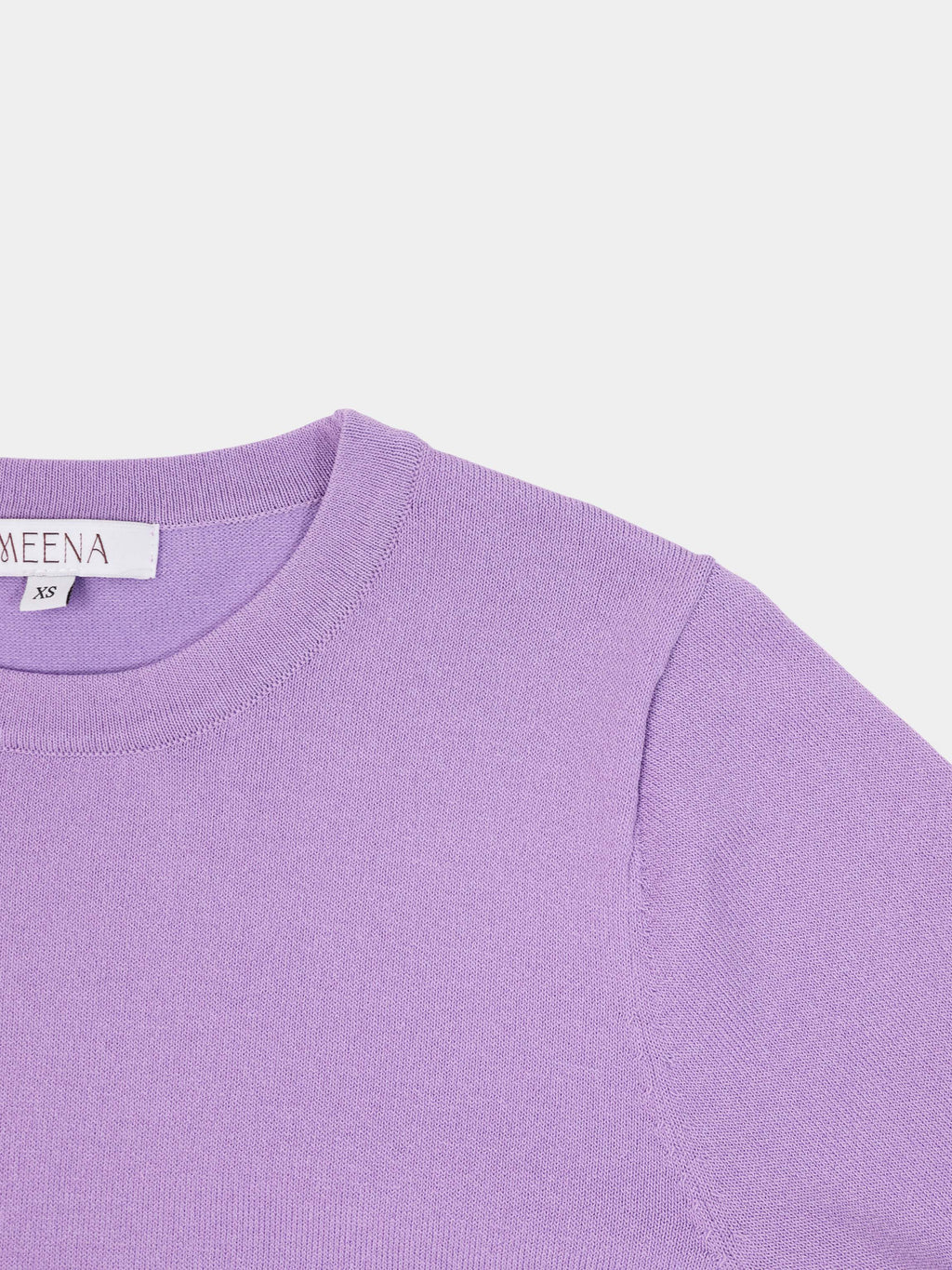High Cuff Crew Sweater-Lavender-4