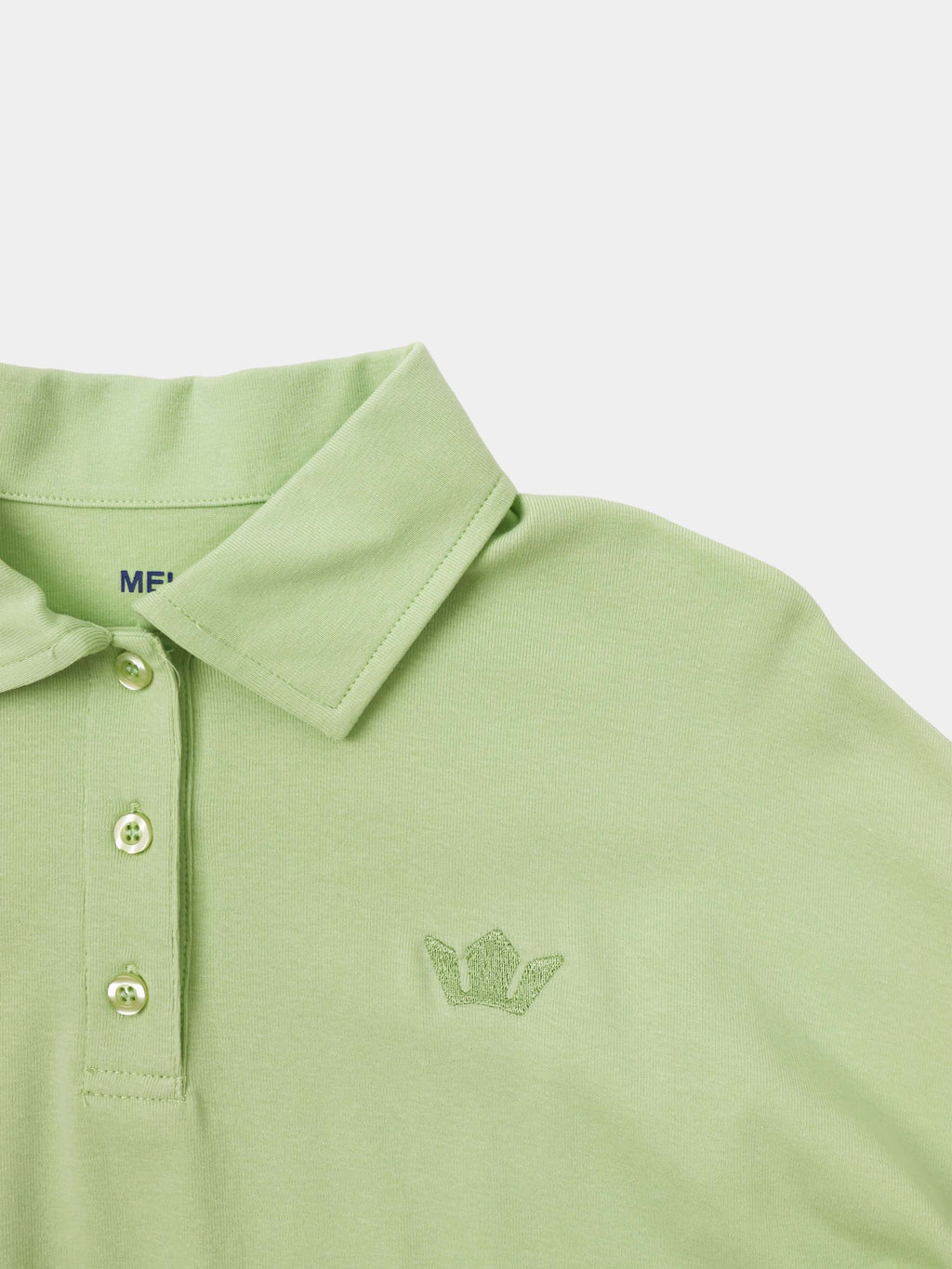 Collared Bomber Tee-Sage-4