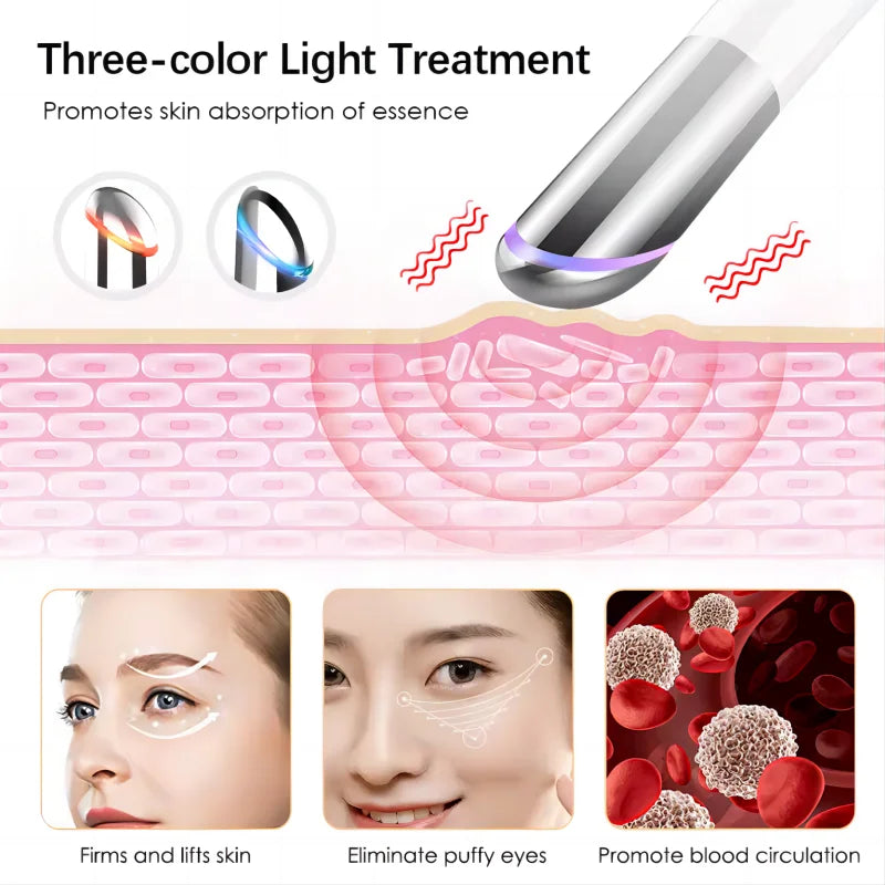 5-in-1 LED facial beauty wand with base stand and USB charging cable for skin rejuvenation — view 4