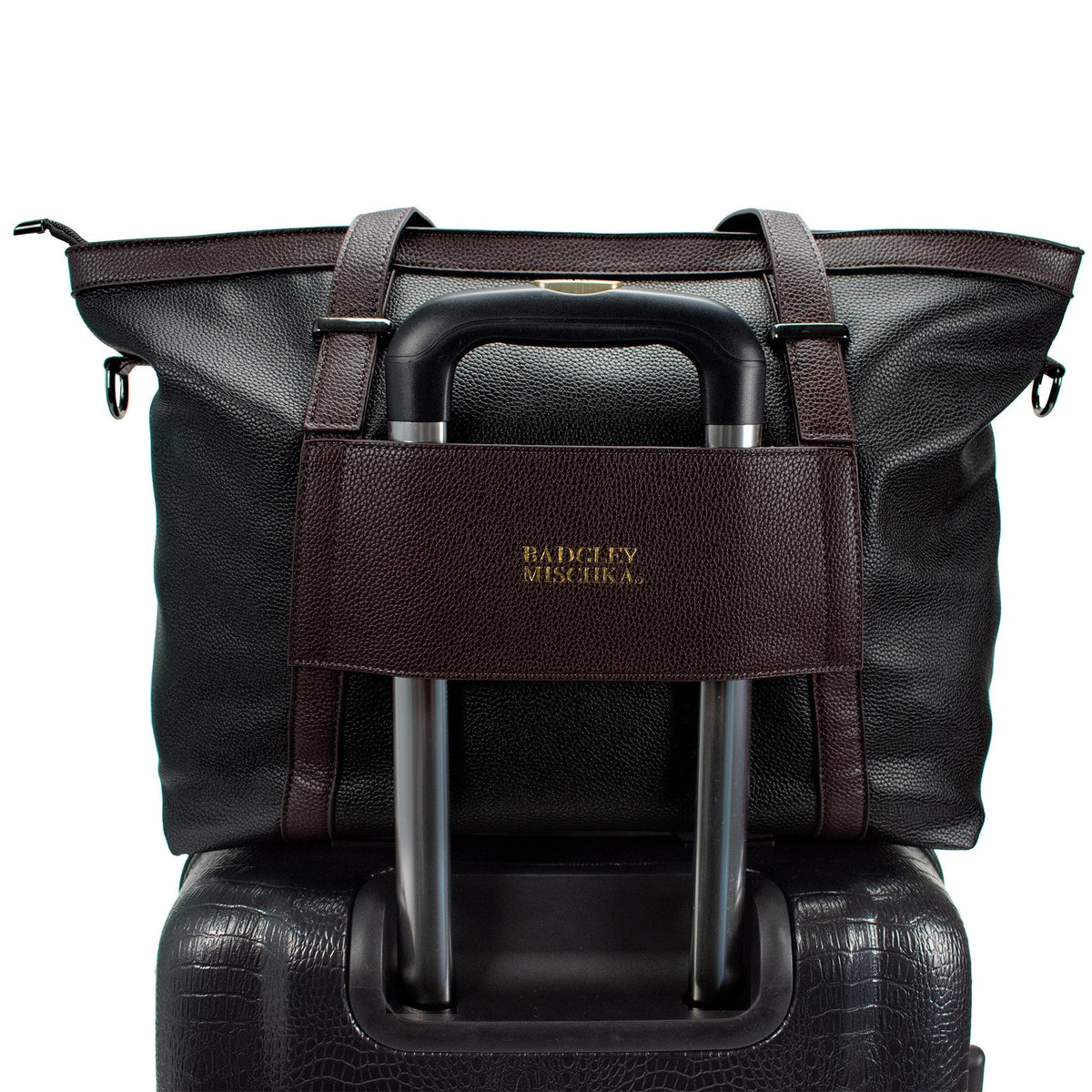 Anna XL Vegan Leather Weekender Tote Bag-1
