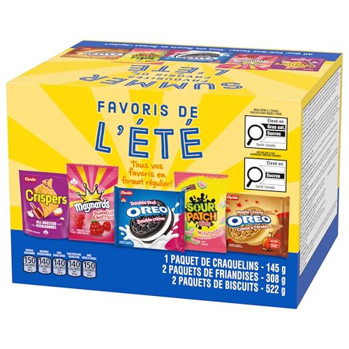 Summer snack box assortment featuring sweet candies, savory crispers, and delicious cookies for beach picnics — view 2