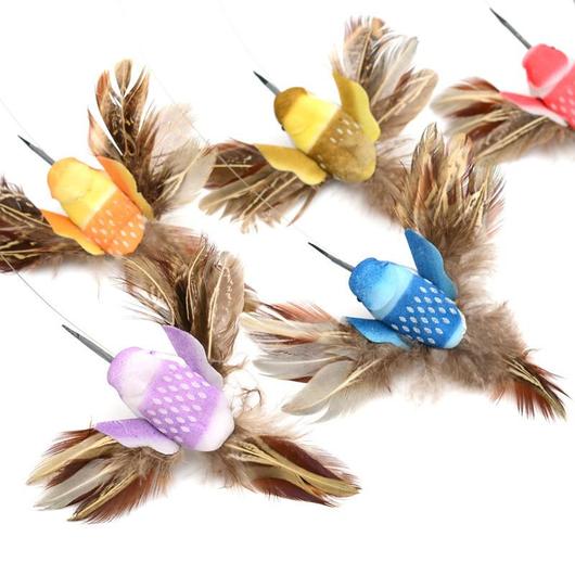 Interactive bird toy for cats featuring lifelike fluttering wings and a durable attachment — view 5