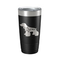 20 oz insulated stainless steel travel tumbler featuring a laser engraved Cocker Spaniel mom design.