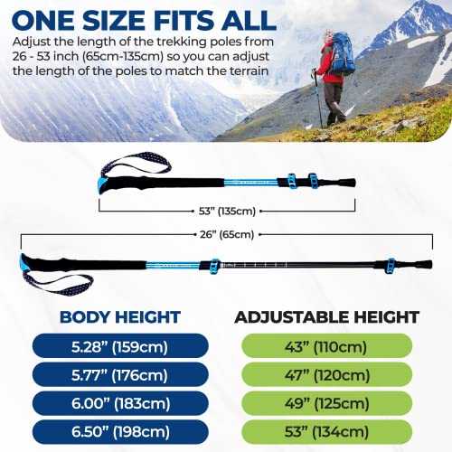 Yatta Life Adventure Pro aluminum trekking poles with cork handle grips and interchangeable hiking baskets — view 5