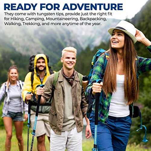 Yatta Life Adventure Pro aluminum trekking poles with cork handle grips and interchangeable hiking baskets — view 3