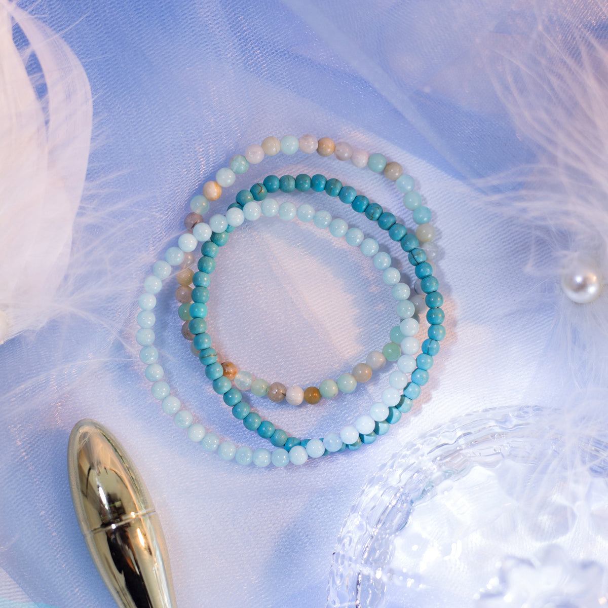 Peace Harmony Stackable Crystal Bracelet Set-3