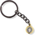 Saint Benedict medal charm keychain, religious Catholic jewelry accessory for everyday bag and key carry