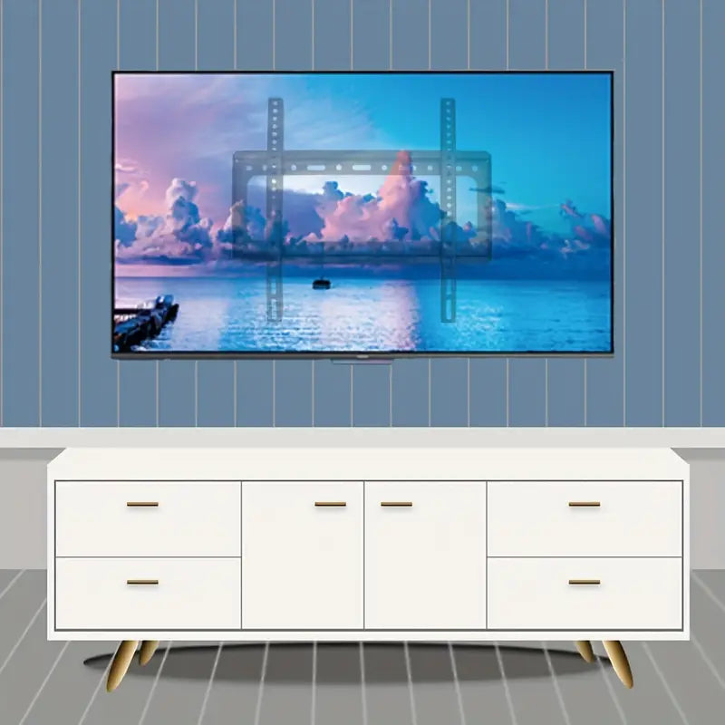 Ultra slim TV wall mount bracket in black solid steel for flat screen televisions — view 5