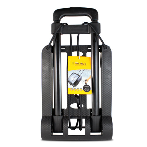 Foldable Trolly Dolly Cart - Carry up to 65 Lbs. (Black)-3