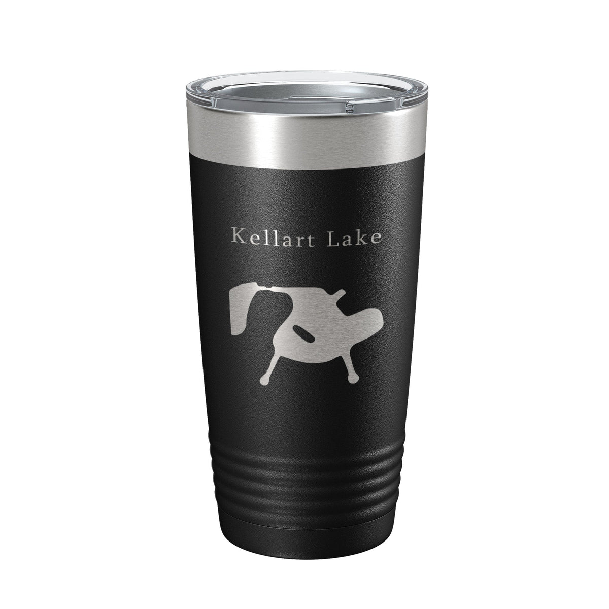 Kellart Lake Map Tumbler Travel Mug Insulated Laser Engraved Coffee Cup Illinois 20 oz-0